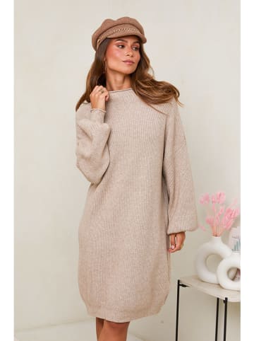 Soft Cashmere Gebreide jurk beige