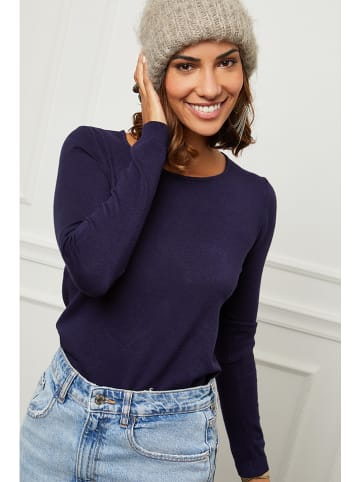 Soft Cashmere Trui donkerblauw