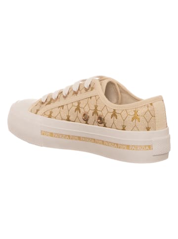 Patrizia Pepe Sneakers in Beige/ Gold