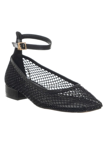 Patrizia Pepe Leder-Ballerinas in Schwarz