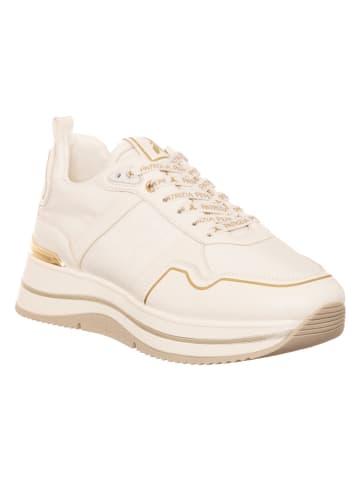 Patrizia Pepe Sneakersy w kolorze złoto-białym