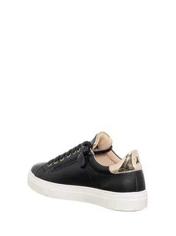 Patrizia Pepe Skórzane sneakersy w kolorze złoto-czarnym