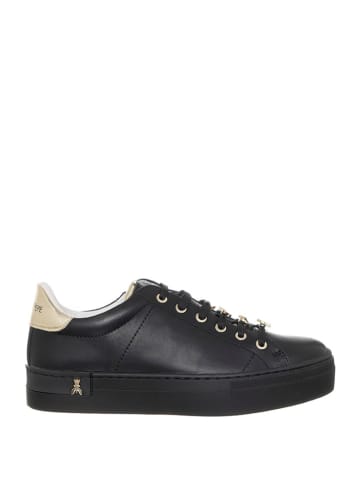 Patrizia Pepe Skórzane sneakersy w kolorze czarnym