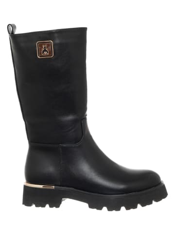 Patrizia Pepe Skórzane kozaki w kolorze czarnym