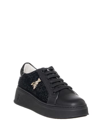 Patrizia Pepe Skórzane sneakersy w kolorze czarnym