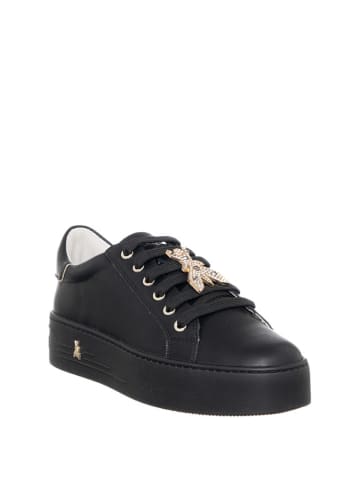 Patrizia Pepe Skórzane sneakersy w kolorze czarnym