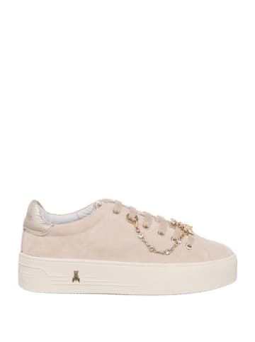 Patrizia Pepe Skórzane sneakersy w kolorze beżowym