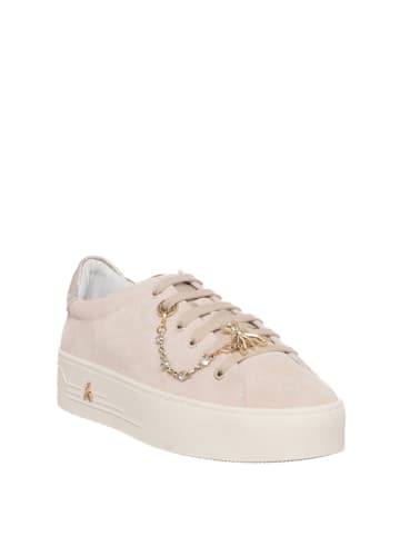 Patrizia Pepe Skórzane sneakersy w kolorze beżowym