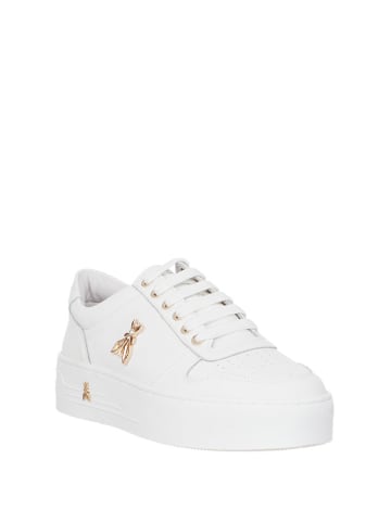 Patrizia Pepe Skórzane sneakersy w kolorze białym