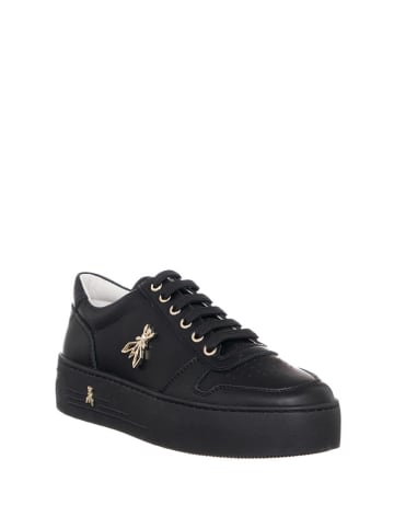 Patrizia Pepe Skórzane sneakersy w kolorze czarnym