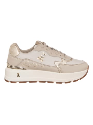 Patrizia Pepe Leren sneakers beige/crème