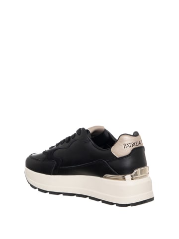 Patrizia Pepe Skórzane sneakersy w kolorze złoto-czarnym