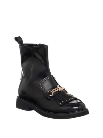 Patrizia Pepe Skórzane botki w kolorze czarnym
