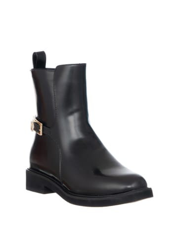 Patrizia Pepe Skórzane botki w kolorze czarnym