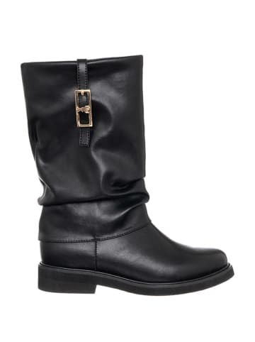 Patrizia Pepe Skórzane kozaki w kolorze czarnym