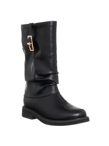 Patrizia Pepe Skórzane kozaki w kolorze czarnym