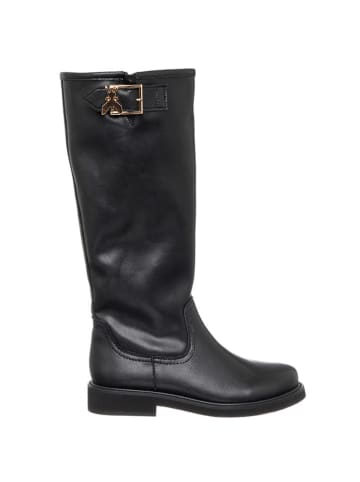 Patrizia Pepe Skórzane kozaki w kolorze czarnym