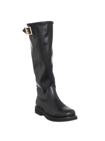 Patrizia Pepe Skórzane kozaki w kolorze czarnym