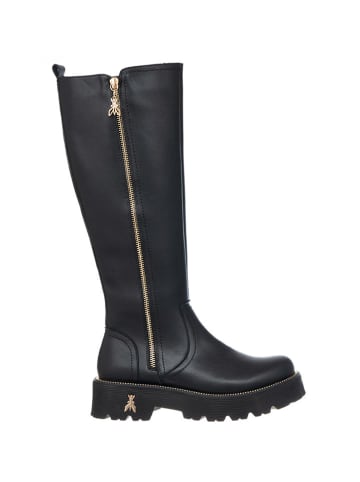 Patrizia Pepe Skórzane kozaki w kolorze czarnym