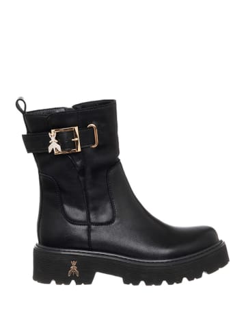 Patrizia Pepe Skórzane botki w kolorze czarnym