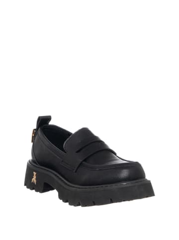 Patrizia Pepe Skórzane mokasyny w kolorze czarnym