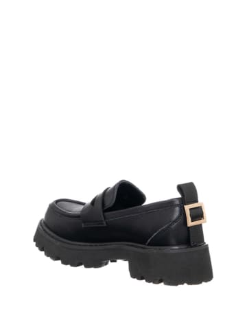 Patrizia Pepe Skórzane mokasyny w kolorze czarnym