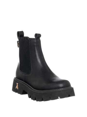 Patrizia Pepe Skórzane sztyblety w kolorze czarnym