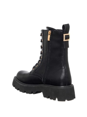 Patrizia Pepe Skórzane botki w kolorze czarnym