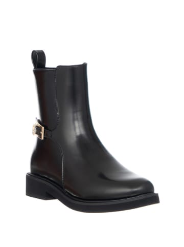 Patrizia Pepe Skórzane botki w kolorze czarnym