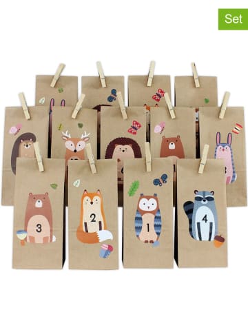 G. Wurm 51-częściowy zestaw DIY - kalendarz adwentowy w kolorze jasnobrązowym