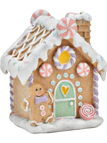 G. Wurm Decoratief object lichrbruin/mintgroen/lichtroze - (B)10 x (H)14 x (D)8 cm