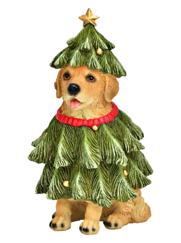 G. Wurm Figurka dekoracyjna "Dog" w kolorze zielono-jasnobrązowym - 13 x 24 x 14 cm