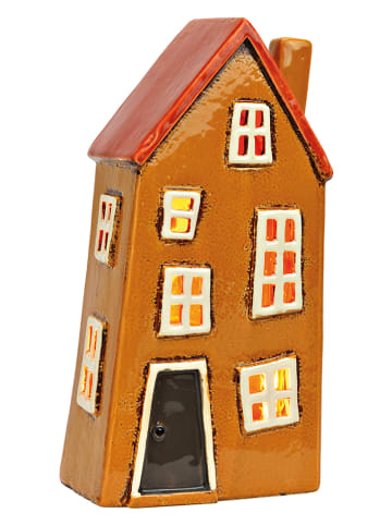 G. Wurm Świecznik "House" w kolorze jasnobrązowym - 13 x 26 x 9 cm