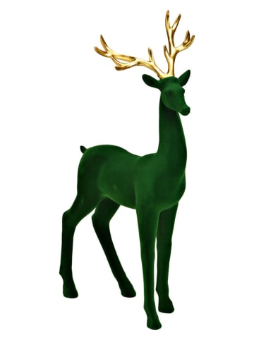 G. Wurm Decoratief figuur ''Hirsch'' groen - (B)25 x (H)44 x (D)13 cm