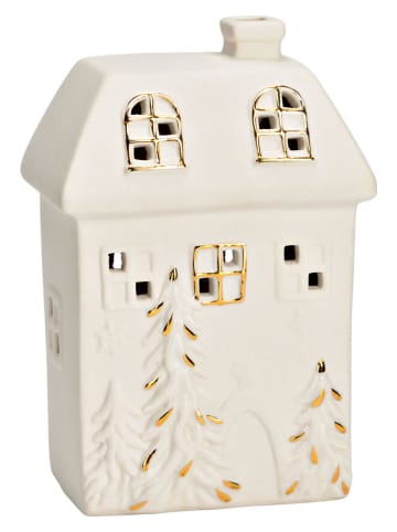 G. Wurm Decoledobject "Haus" wit - (B)10 x (H)16 x (D)7 cm