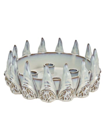 G. Wurm Kaarshouder "Adventsgesteck" wit - (H)10 x Ø 27 cm