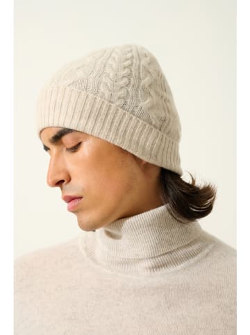 AUTHENTIC CASHMERE Kaszmirowa czapka "Scott" w kolorze kremowym