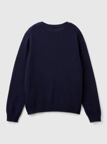 Benetton Sweter w kolorze granatowym