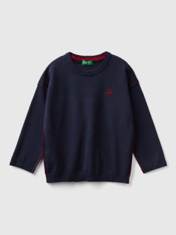 Benetton Sweter w kolorze granatowym