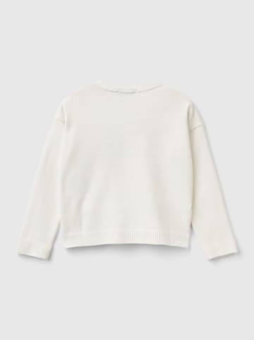 Benetton Sweter w kolorze białym