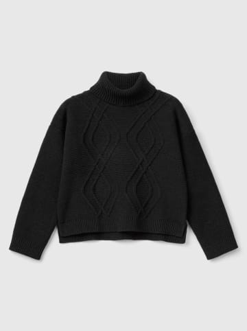 Benetton Rollkragenpullover in Schwarz