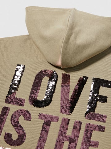 Sisley Sweatjacke in Beige