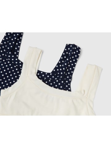 Benetton 2er-Set: Bustiers in Creme/ Dunkelblau