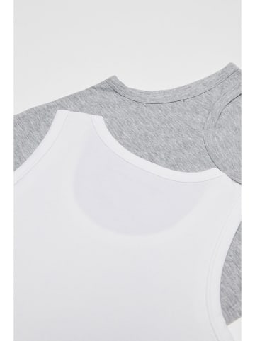 Benetton 2-delige set: onderhemden grijs/wit