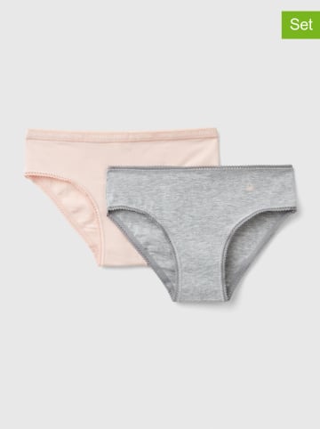 Benetton 2er-Set: Slips in Rosa/ Grau