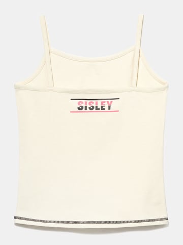 Sisley Top w kolorze kremowym