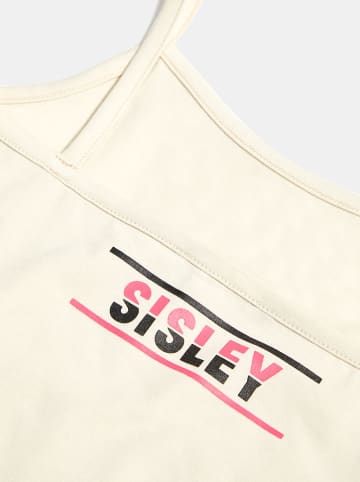 Sisley Top w kolorze kremowym