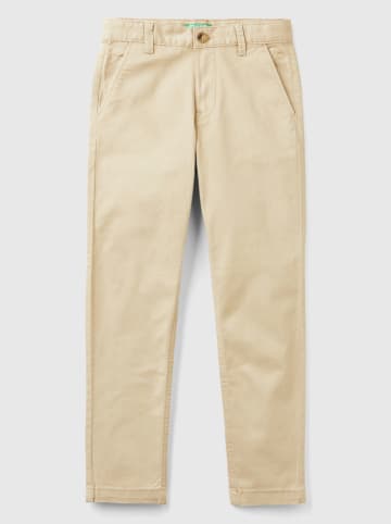 Benetton Spodnie chino w kolorze beżowym
