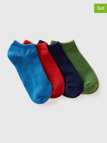 Benetton Skarpety (4 pary) w różnych kolorach do sneakersów