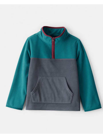 OshKosh Fleece trui turquoise/grijs